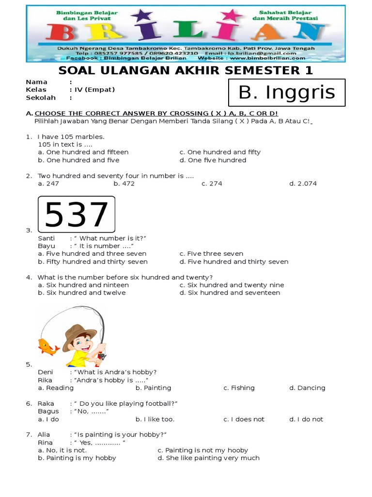 Akhirnya Tersedia 2026, Download Soal UAS 1 Bahasa Inggris Kelas 4 yang Terbukti Bikin Anak Juara