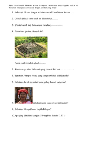 Akhirnya Terungkap 7 Rahasia Download Soal Tematik SD Kelas 4 Paling Efektif di Tahun 2026