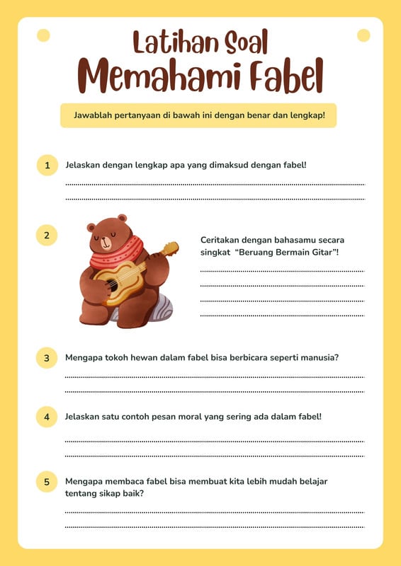 7 Cerita Fabel Singkat Kelas 2 SD Soal yang Membantu Anak Paham Moral Secara Mudah