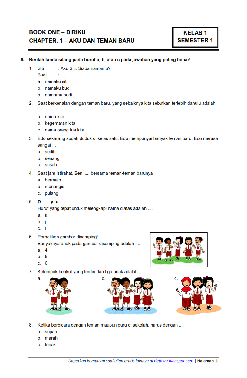 66 Soal Ujian Anak Kelas 4 Tema 8 66 Soal Ujian Anak Kelas 4 Tema 8
