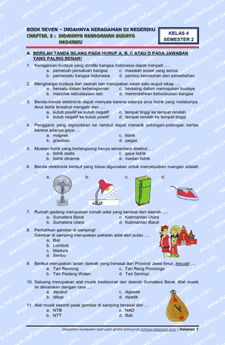 Download Soal Tematik Tema 7 Subtema 2 Kelas 4 Terbaru 2026 Plus Kunci Jawaban Lengkap