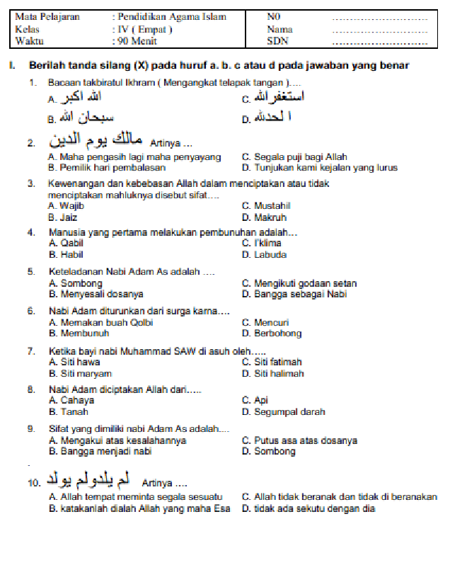 Terbukti Soal Agama Kristen Kelas 4 SD Ini Bikin Anak Paham Cepat Sebelum Ujian Tahun