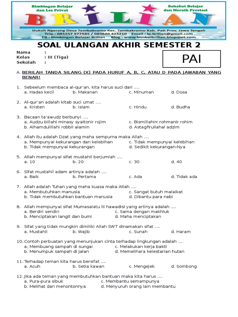 Download Soal UAS Kelas 3 Tema 1 Beserta Jawabannya, Ternyata Ini 7 Pola Soal Wajib Dikuasai Sebelum Ujian 2026
