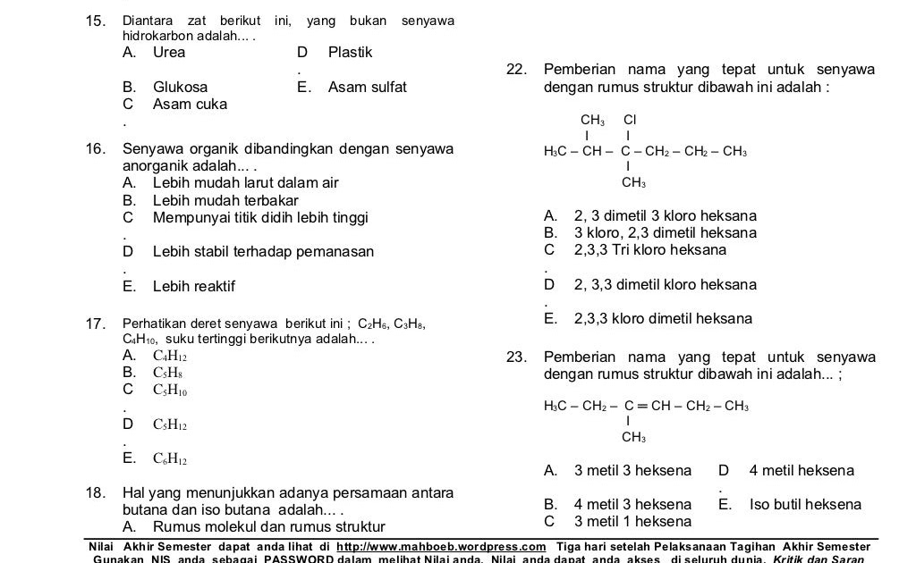 Rahasia Cobtoh Pembahasan Soal Kimia Kelas 11 Semester 2 yang Bikin Nilai Naik Cepat