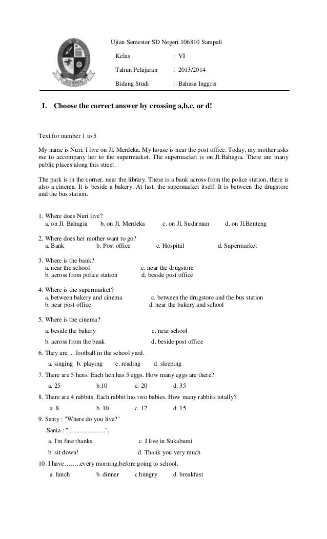 Rahasia Lulus Ujian dengan Contoh Soal Bahasa Inggris Kelas 6 Semester 2 Terbaru